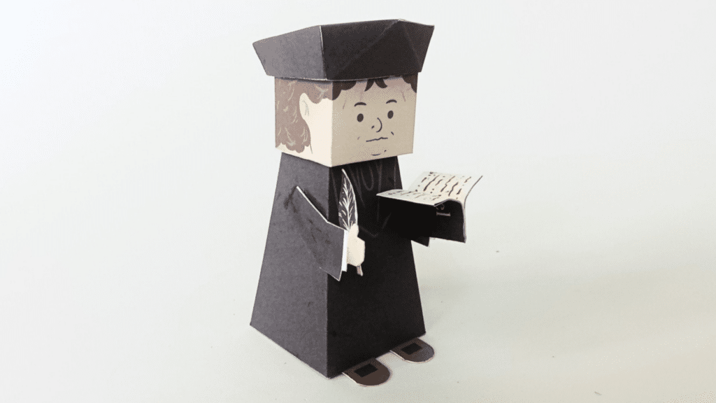 Bastelbogen für Kinder: Martin Luther