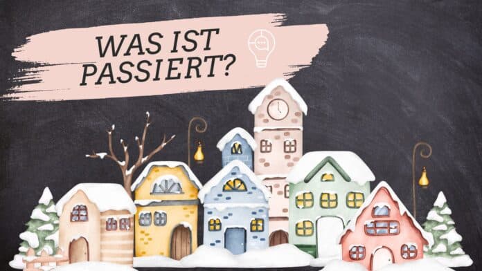 25 Winter-Rätsel “Was ist passiert?” für Kinder